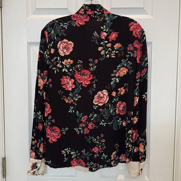 Maje Ciller Patchwork Floral Print Shirt Size Small - Picture 6 of 13